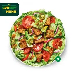 Spicy Vegan Patty Salat