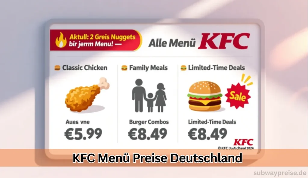 KFC Menü Deutschland