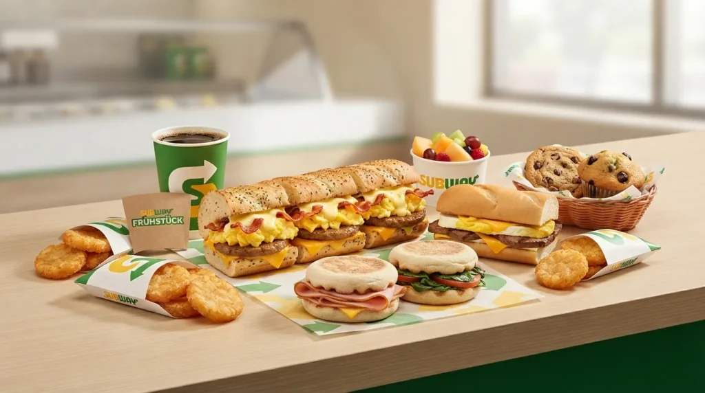 subway frühstücks menü