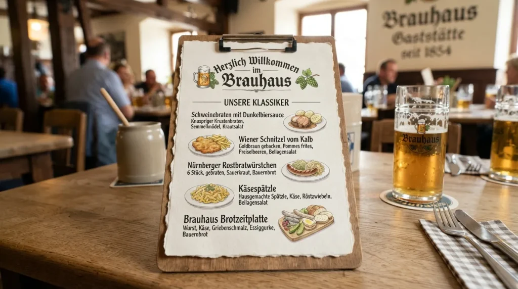 brauhaus speisekarte preise deutschland