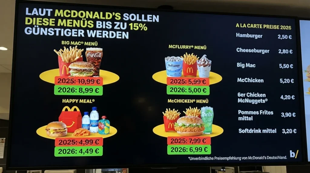 mcdonalds menü preise